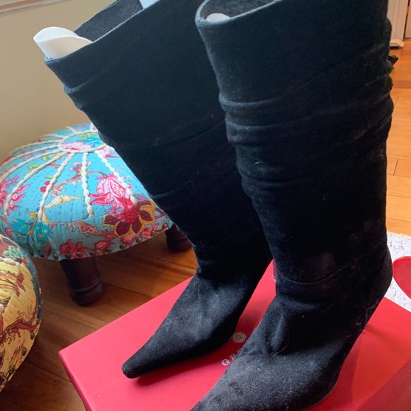 charles david suede pointy toe boots - Picture 2 of 2